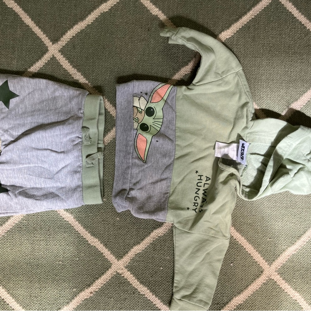 Star Wars Green and Gray Baby Yoda Outfit